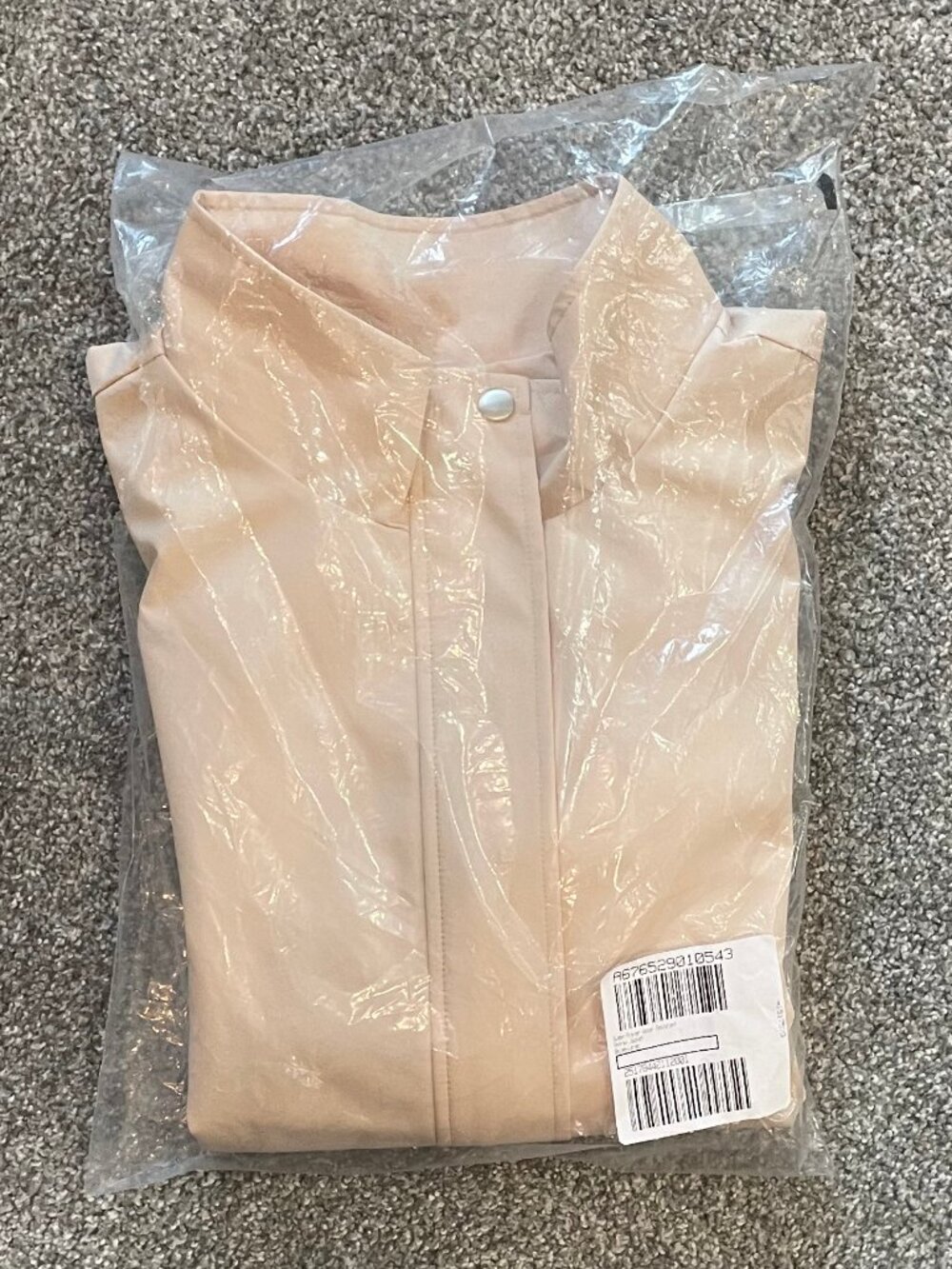 Susan Graver Water Resistant Anorak Jacket - Beige NWT Size L - Picture 5 of 6